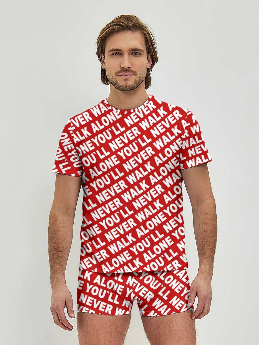 Мужские трусы с футболкой / YNWA красный