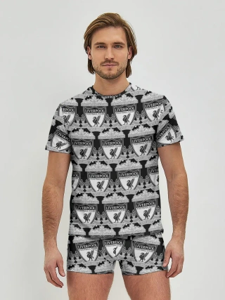 Мужские трусы с футболкой / Liverpool Black&White