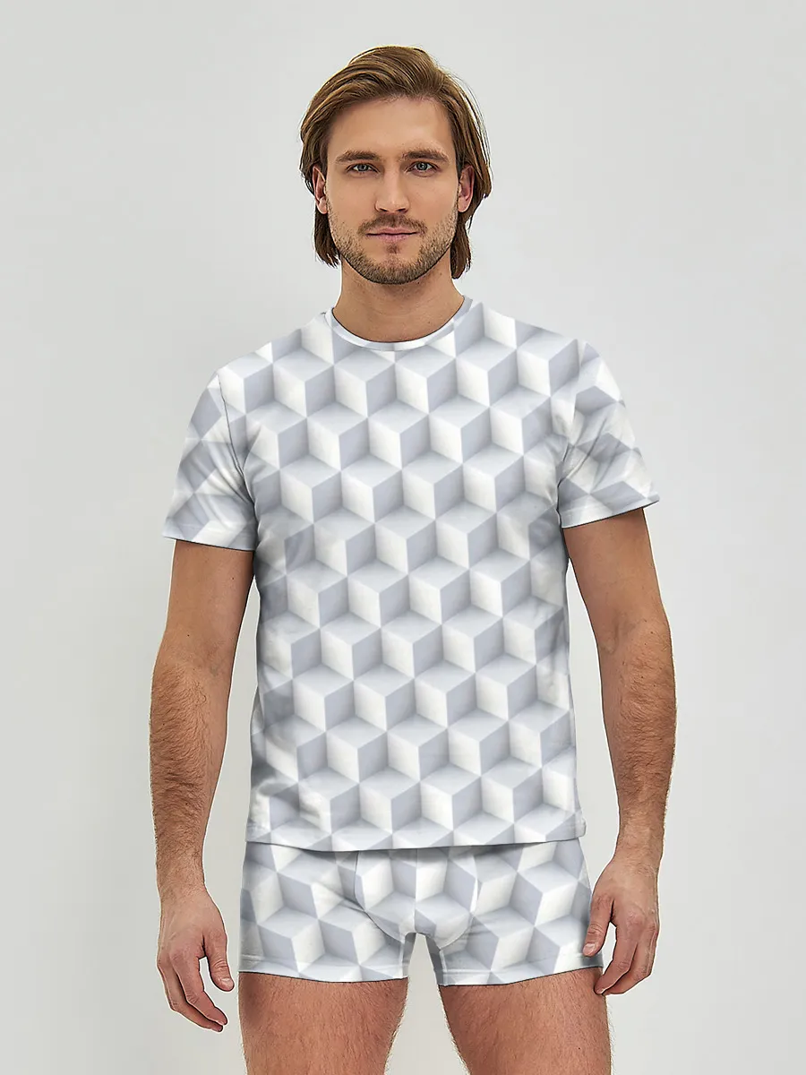 Мужские трусы с футболкой / 3D Кубы