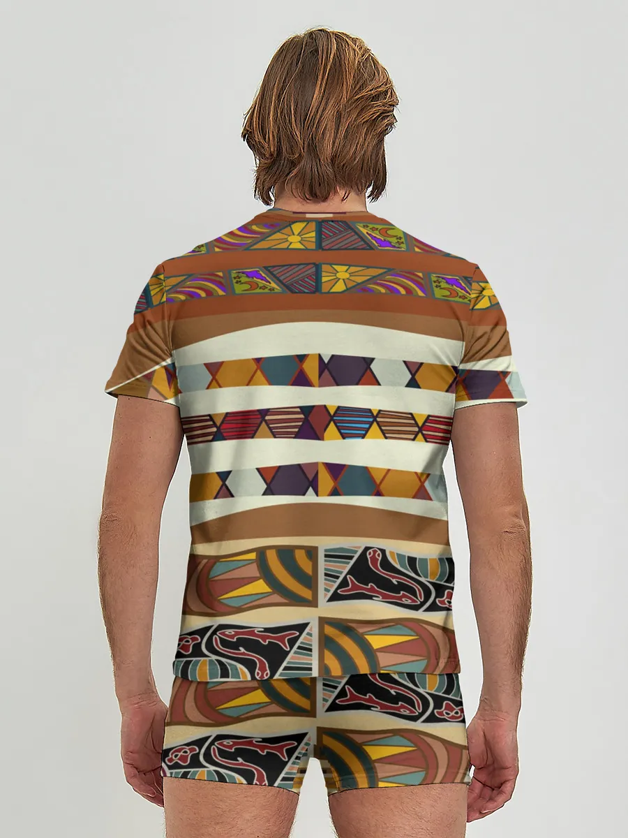Мужские трусы с футболкой / Африканская мозаика