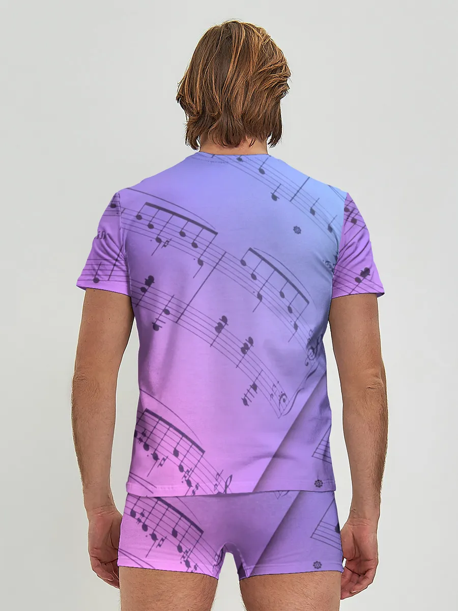 Мужские трусы с футболкой / Ноты