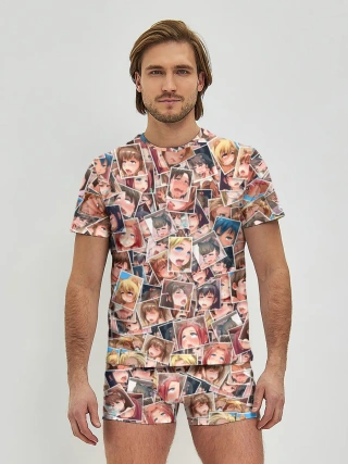 Мужские трусы с футболкой / Ahegao faces fhoto