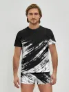 Мужские трусы с футболкой / abstraction black&white