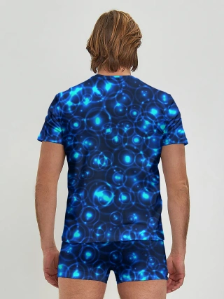 Мужские трусы с футболкой / Пузырчатый абстракт