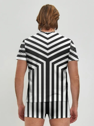 Мужские трусы с футболкой / Кибер Зебра