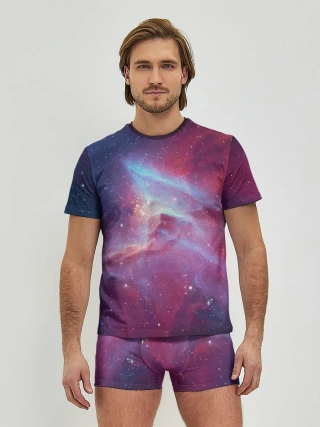 Мужские трусы с футболкой / Космос