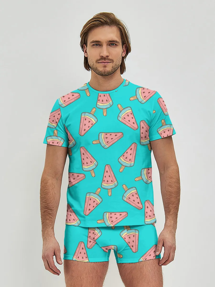Мужские трусы с футболкой / Ice cream Watermelon