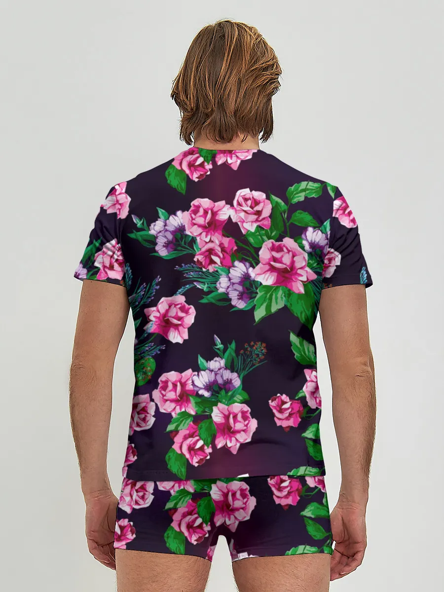 Мужские трусы с футболкой / Розы