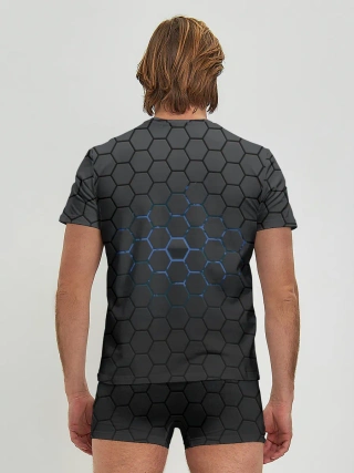 Мужские трусы с футболкой / Соты карбон