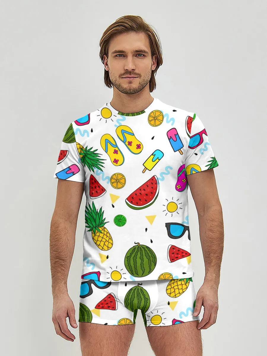 Мужские трусы с футболкой / Летняя