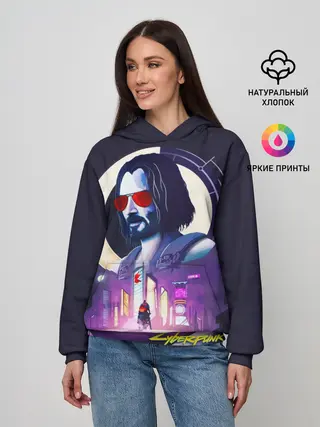 Женское худи / Cyberpunk 2077 | Johnny