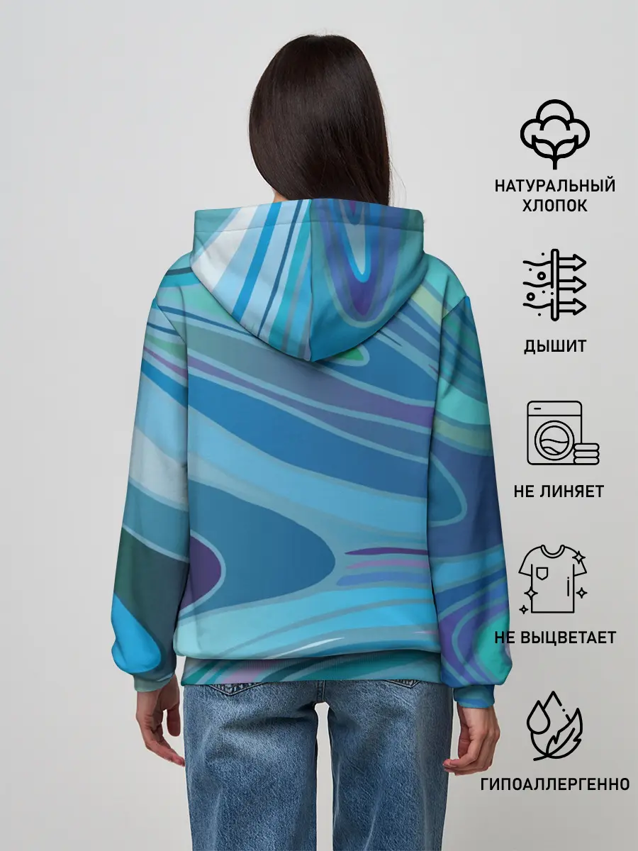 Женское худи / Морская волна