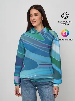 Женское худи / Морская волна