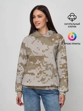 Женское худи / Камуфляжный пиксель
