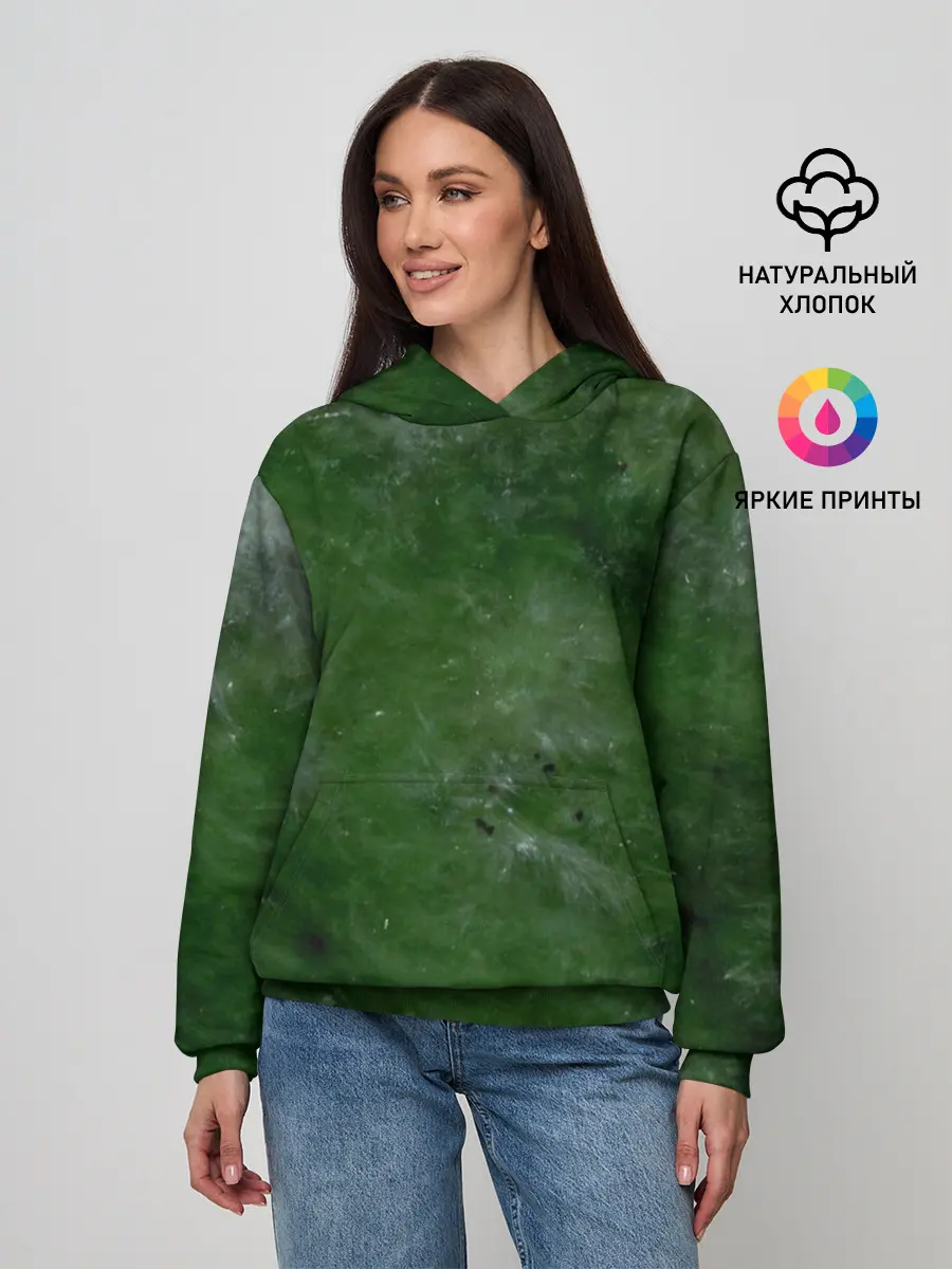 Женское худи / Точки На нефритовом Фоне