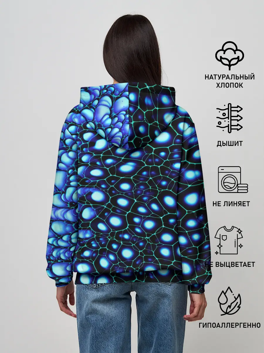 Женское худи / Абстракция-макрокраска