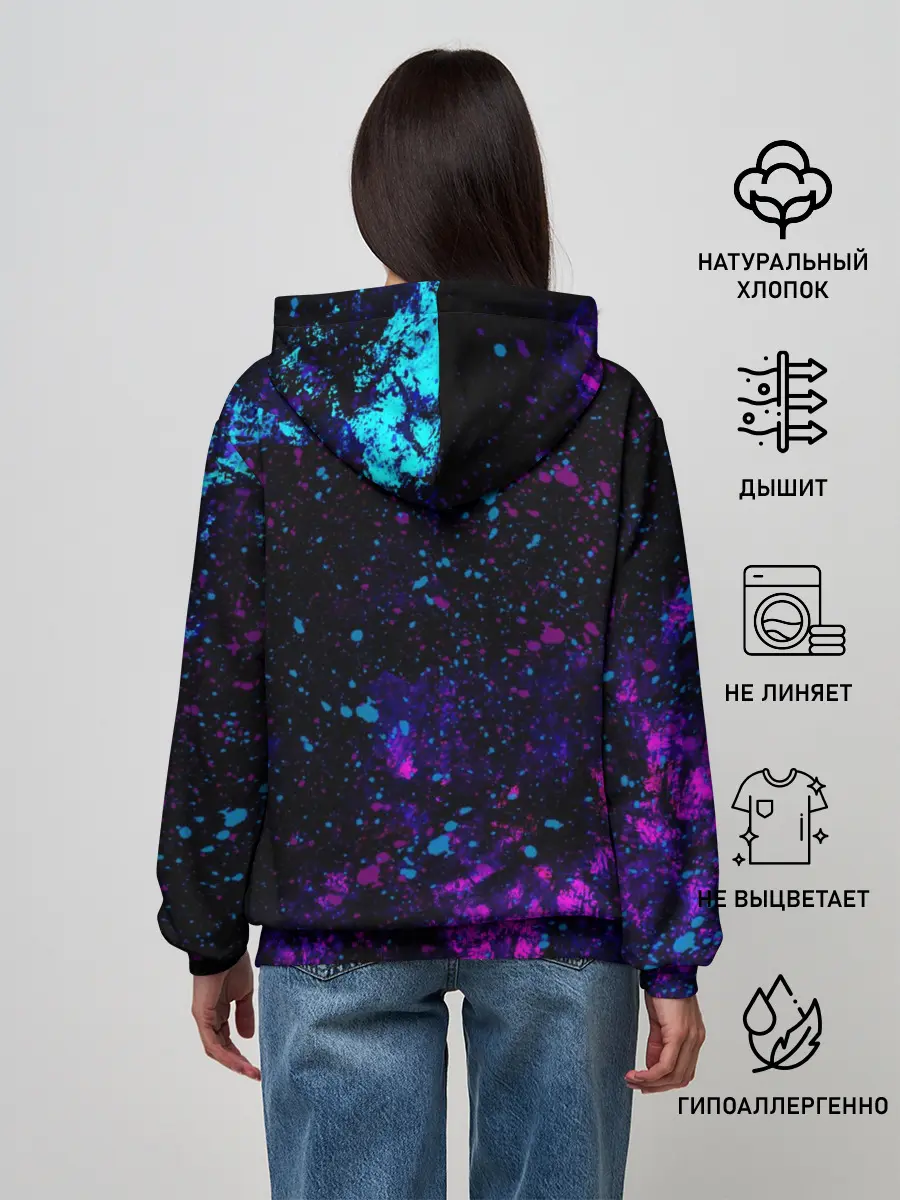 Женское худи / GLITCH SMILE | ГЛИТЧ СМАЙЛ