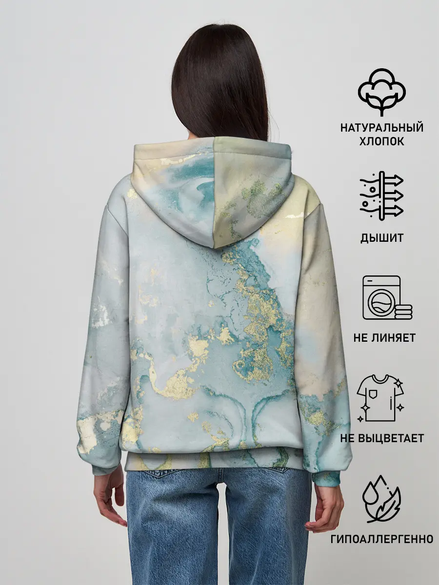 Женское худи / Абстрактный мрамор