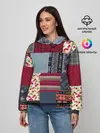 Женское худи / Деревенский стиль. Пэчворк.