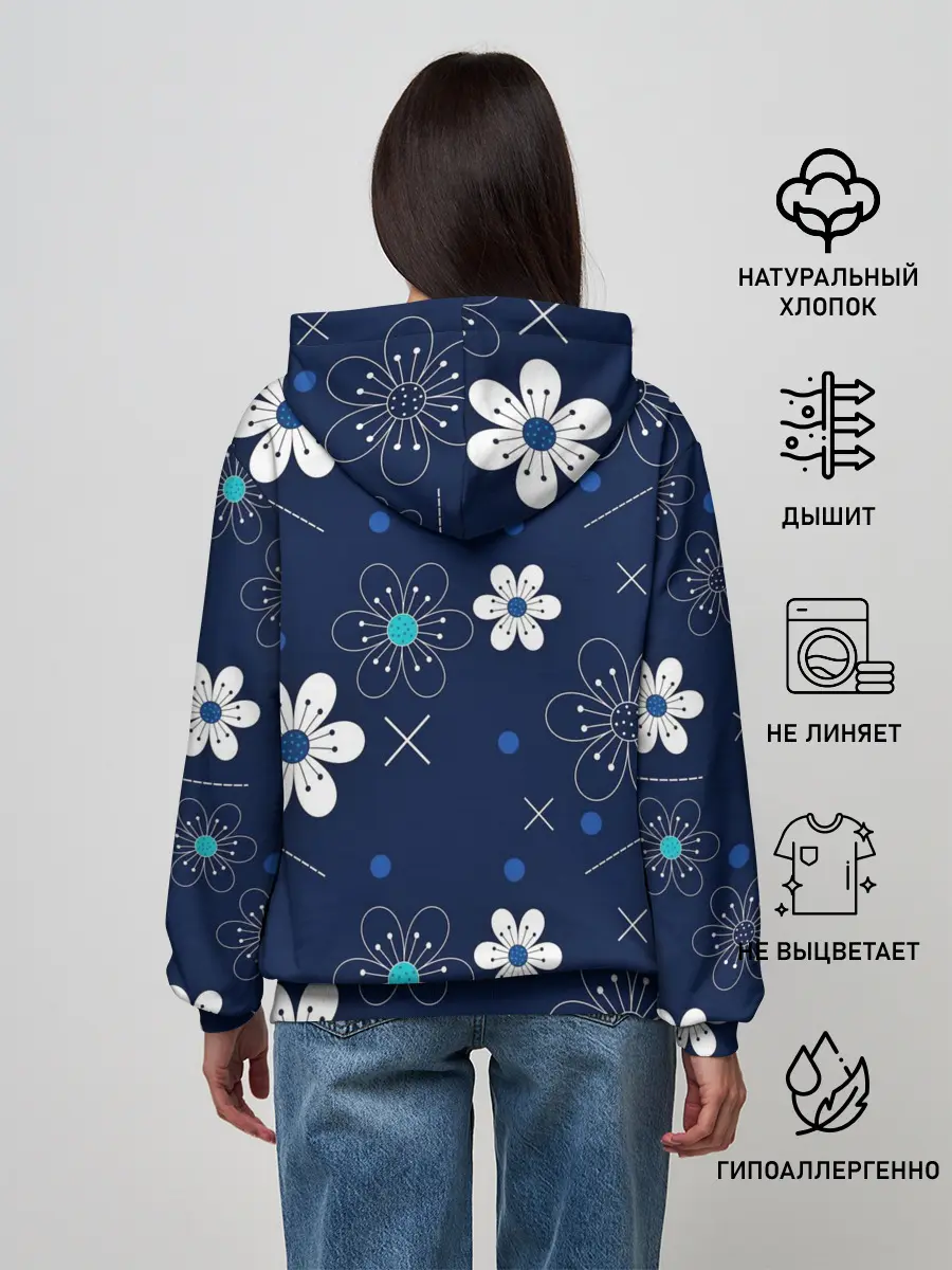 Женское худи / Ночная поляна