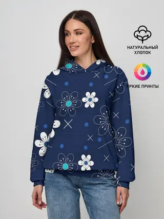 Женское худи / Ночная поляна