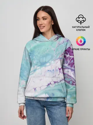 Женское худи / Цветная морская пена