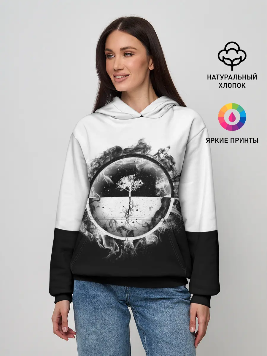 Женское худи / Black and White