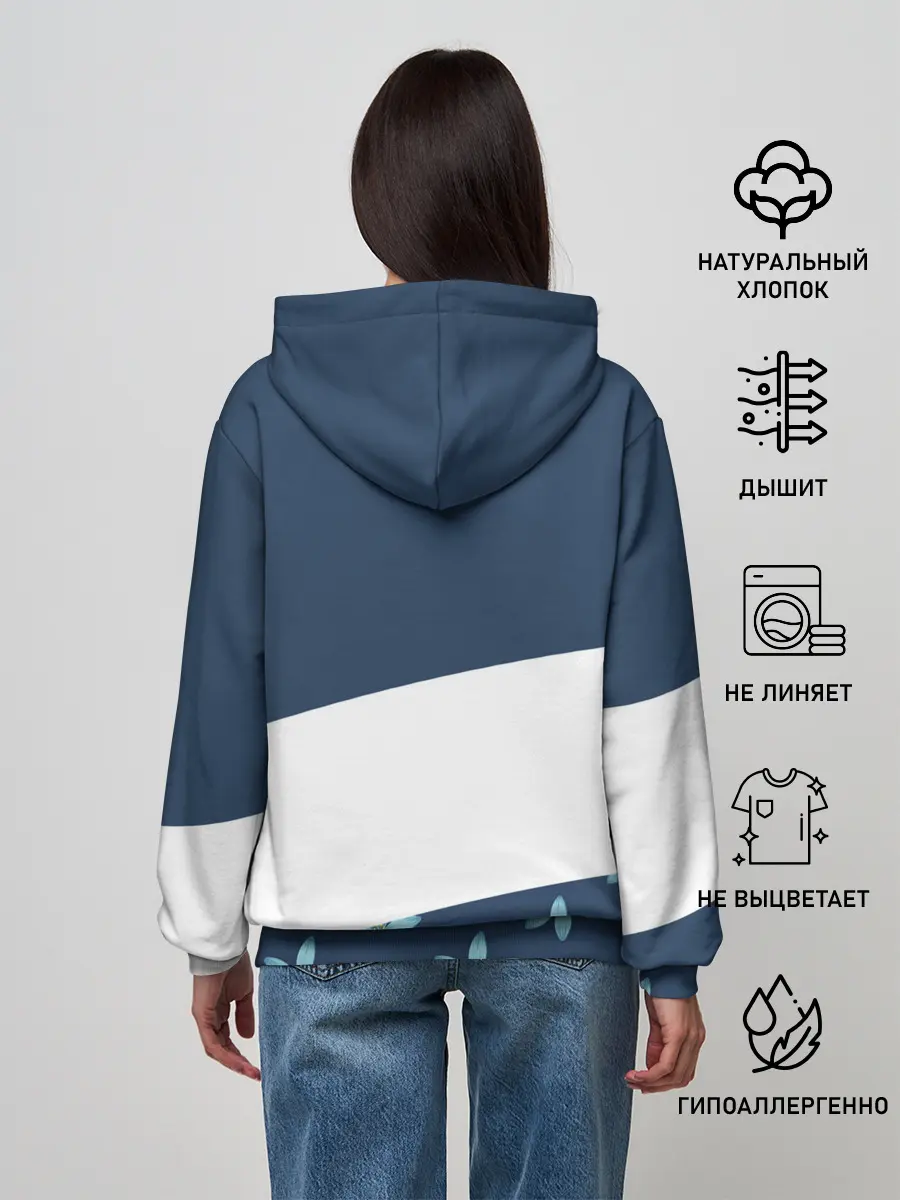 Женское худи / Стильная с цветами