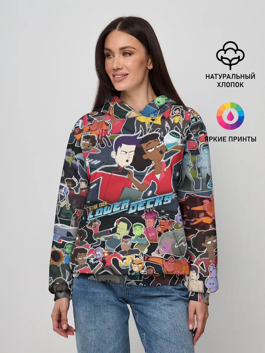 Женское худи / Нижние палубы стикерпак