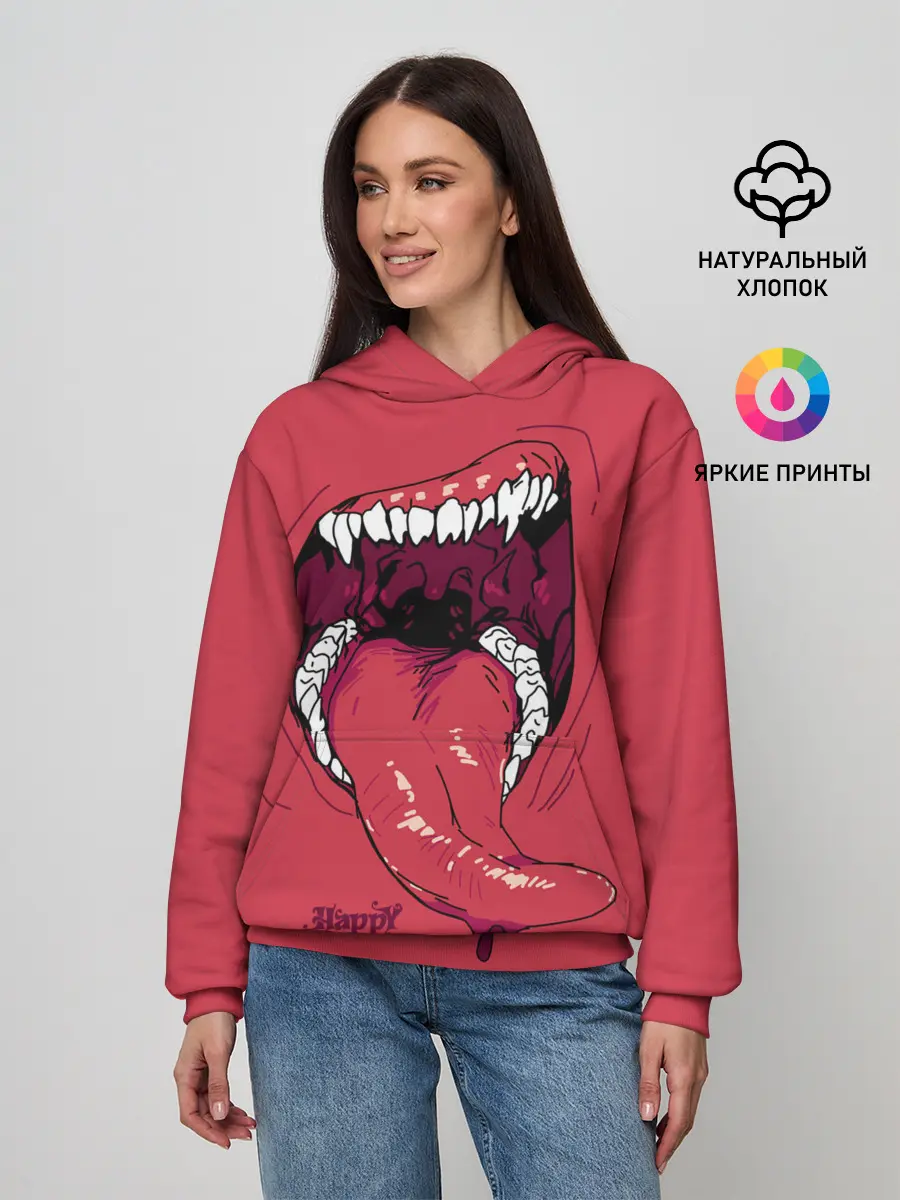 Женское худи / Пасть красного хищника