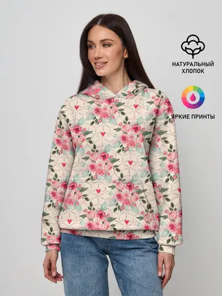 Женское худи / полевые цветочки