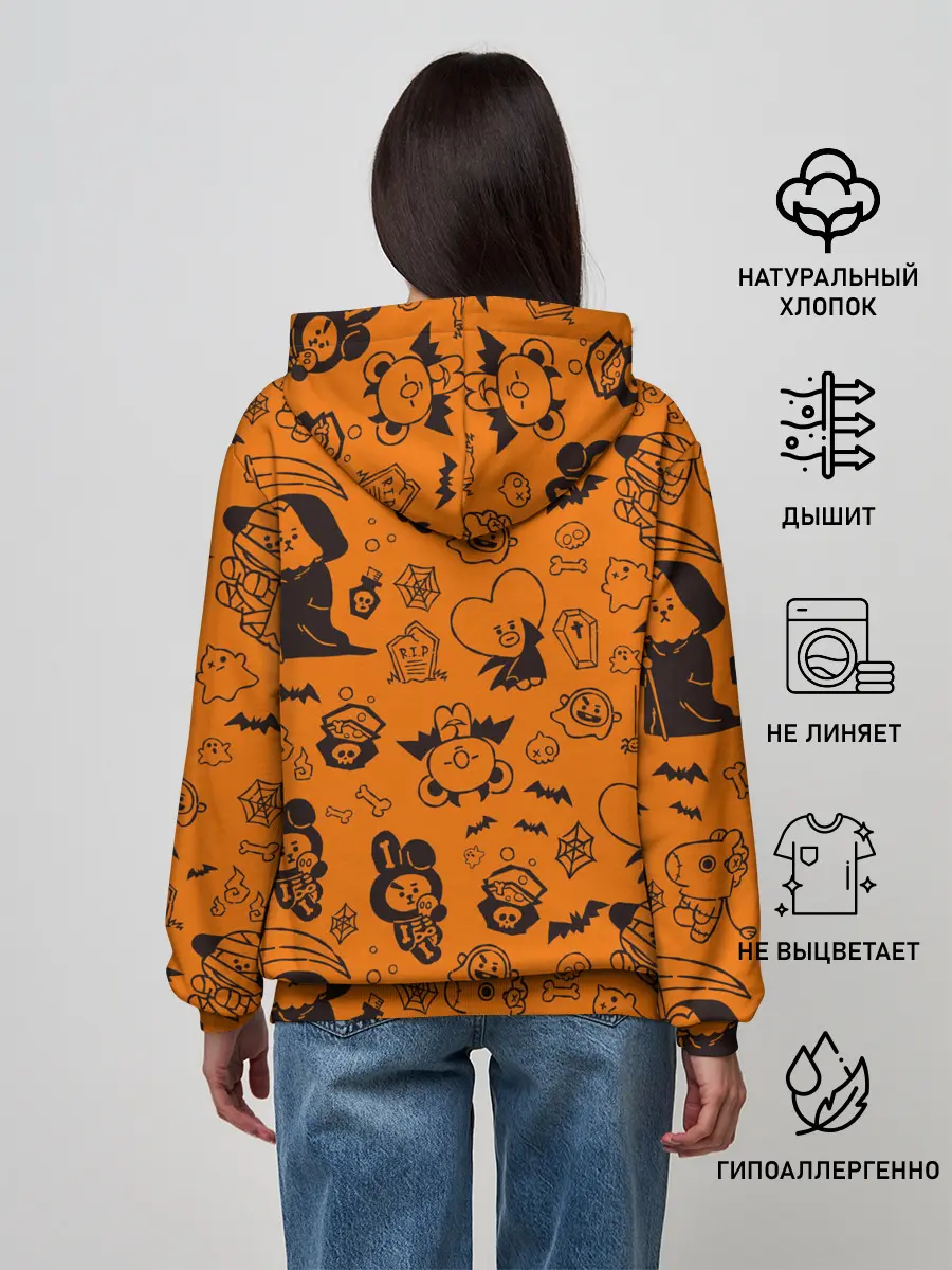 Женское худи / Spooky Halloween BT21 | BTS
