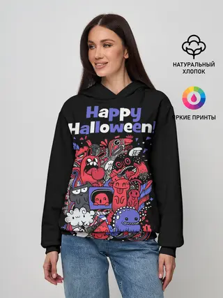 Женское худи / Монстры на Хеллоуин