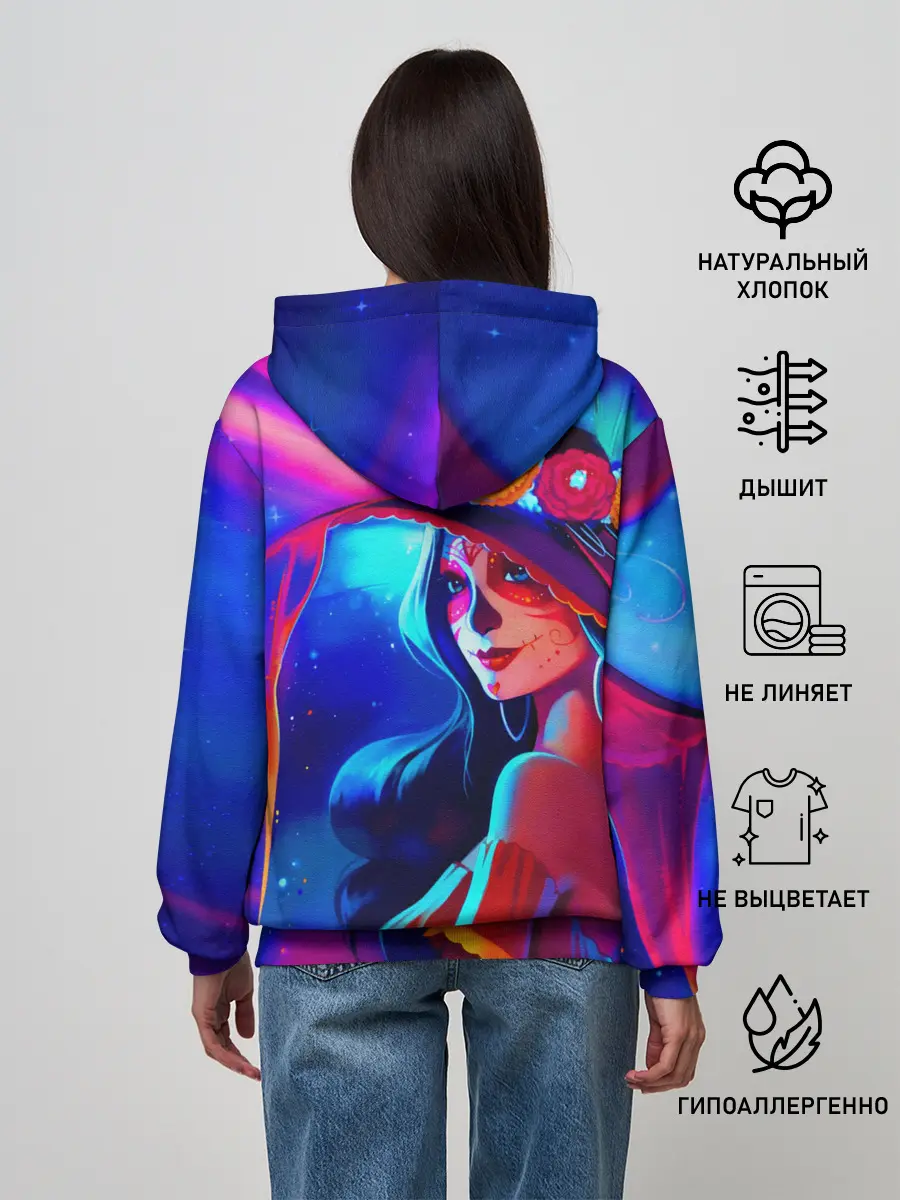 Женское худи / Неоновая ведьма