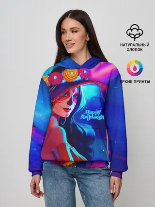 Женское худи / Неоновая ведьма