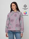 Женское худи / Розовые герберы на розовом фоне