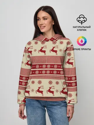 Женское худи / Новогодние Олени!