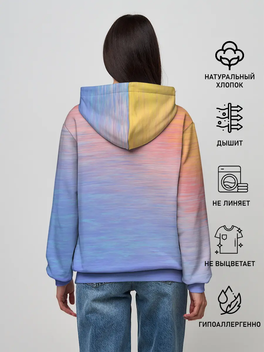 Женское худи / Закат в море