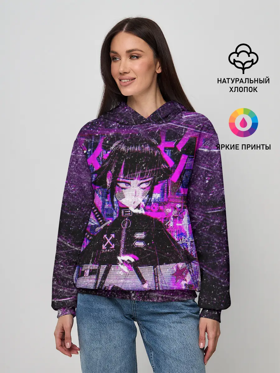 Женское худи / Cyberpunk Samurai Anime