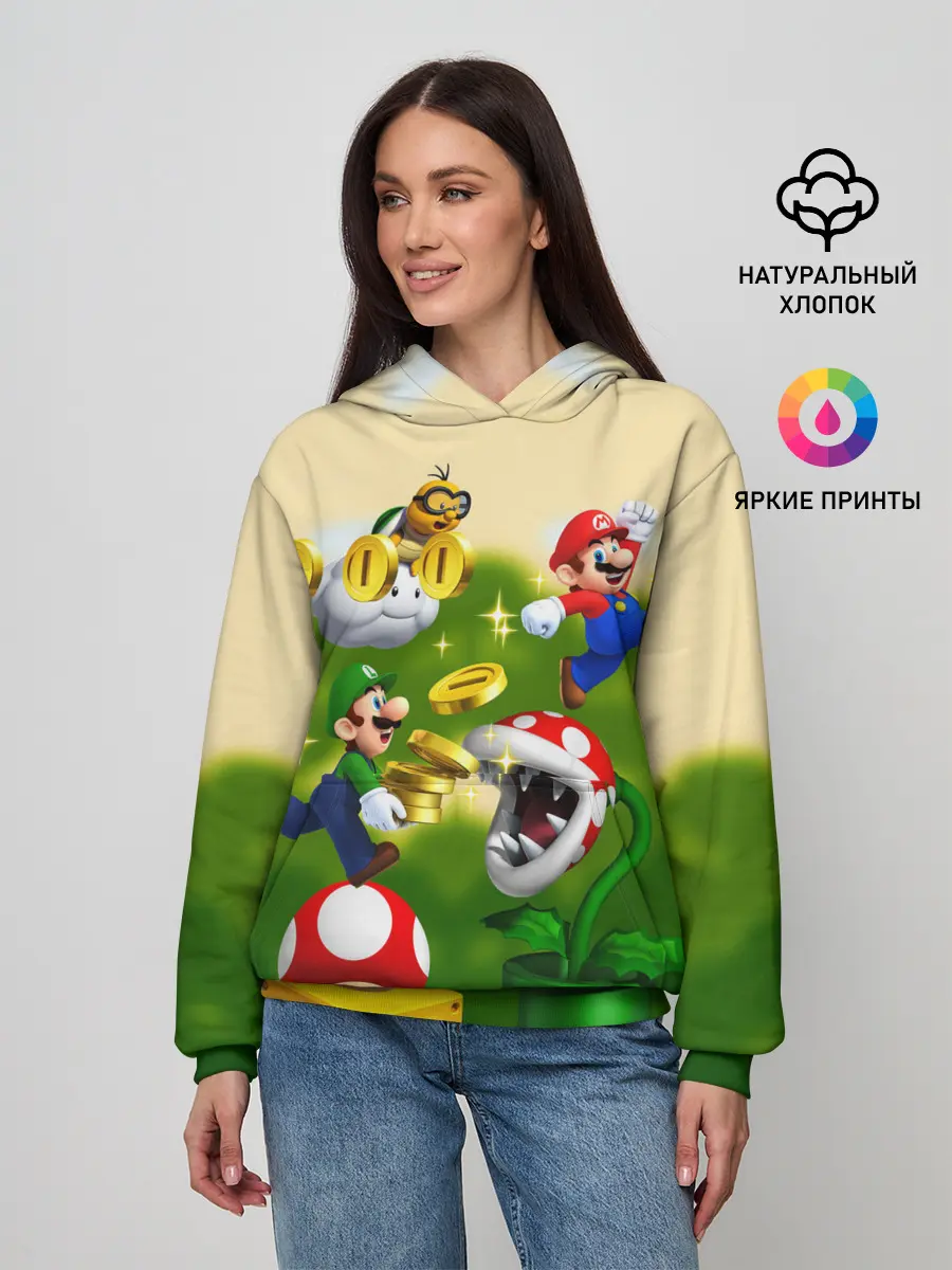 Женское худи / Mario Coins