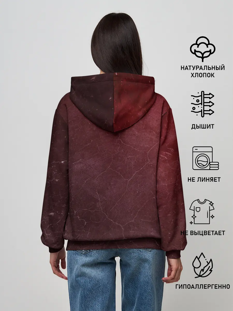 Женское худи / TOYOTA | RED GRUNGE