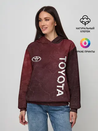 Женское худи / TOYOTA | RED GRUNGE