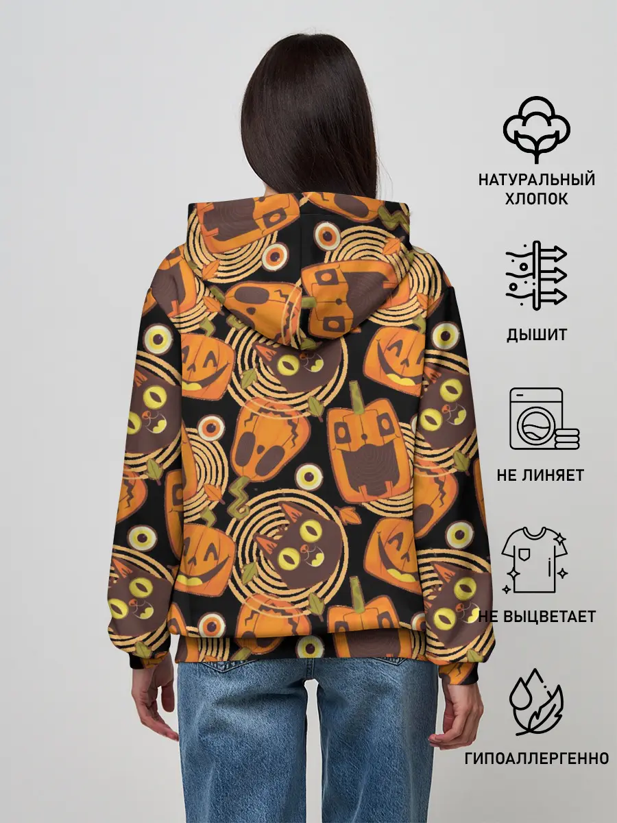 Женское худи / Patern Halloween 10