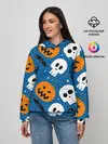 Женское худи / ЧЕРЕПА И ТЫКВЫ | HALLOWEEN