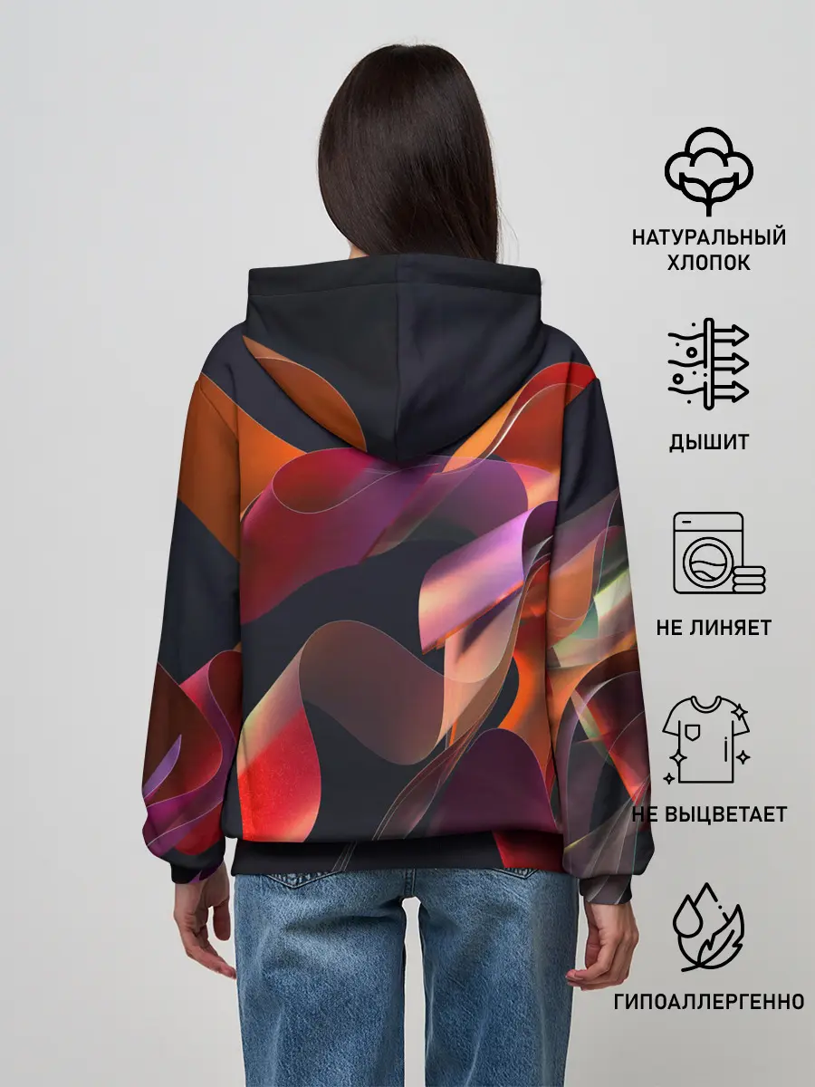 Женское худи / Абстрактные ленты