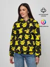 Женское худи / ПИКАЧУ ПАТТЕРН / PIKA PIKACHU /