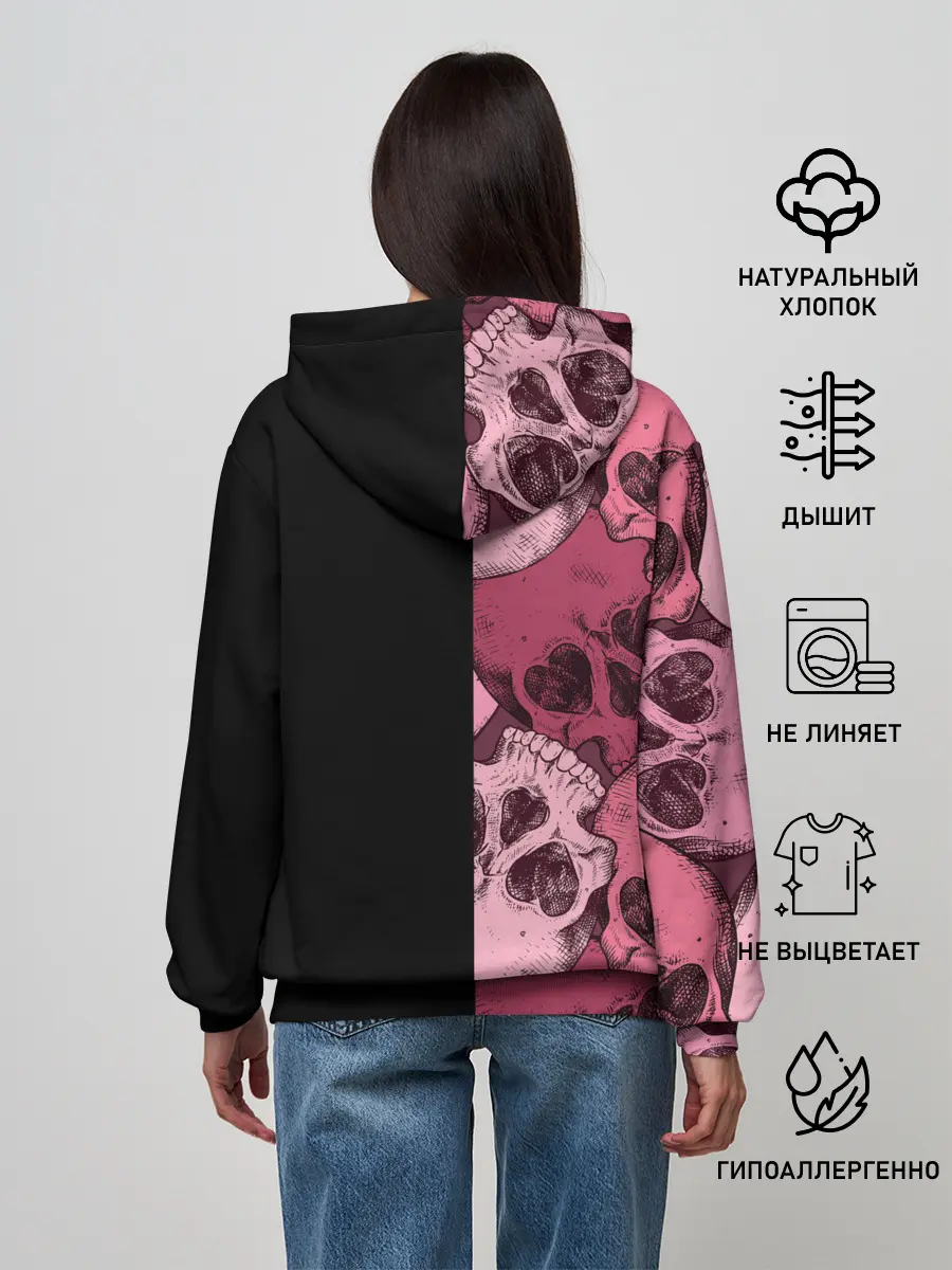 Женское худи / Dark and Skull