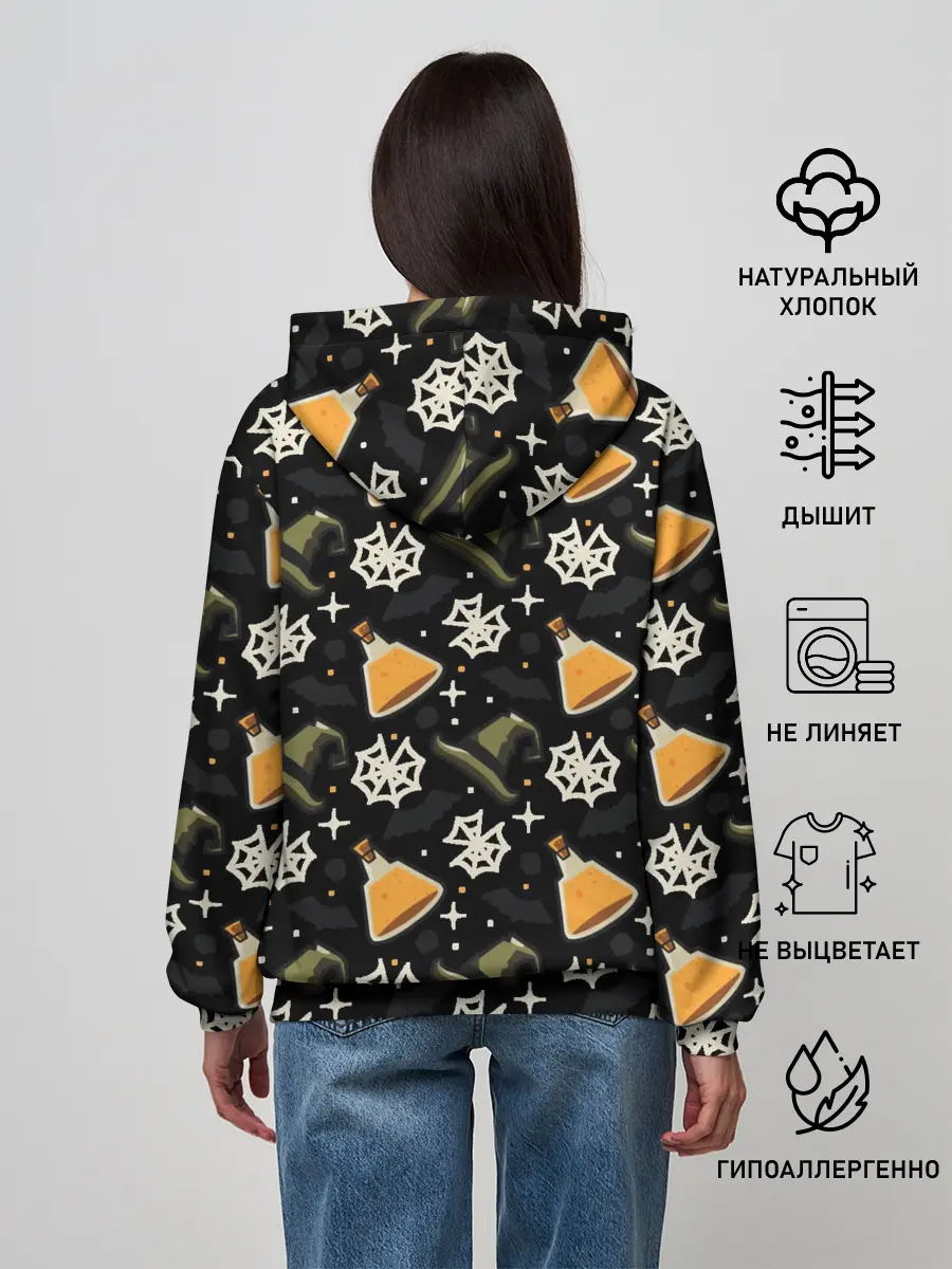 Женское худи / Patern Halloween 11