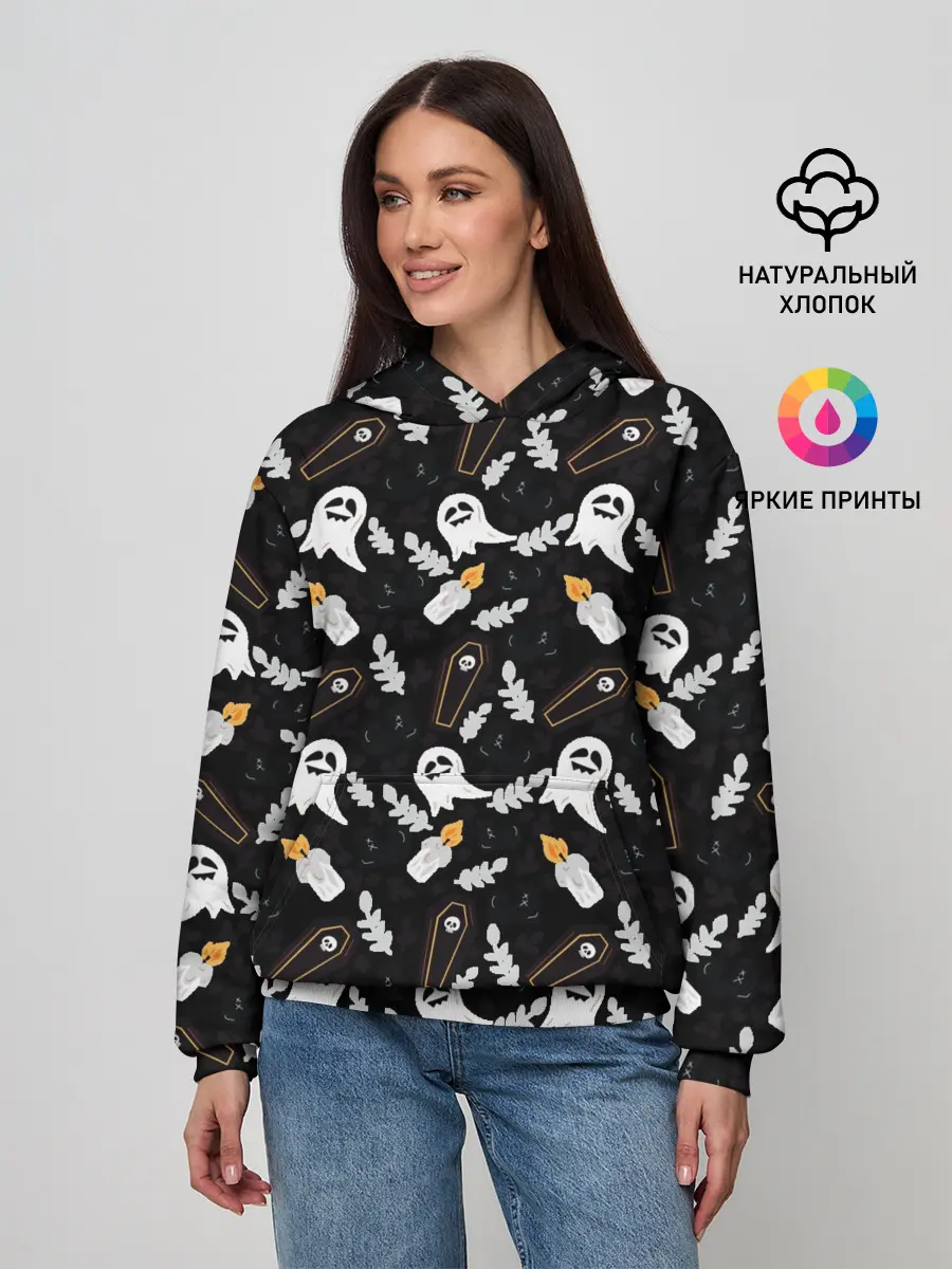 Женское худи / Patern Halloween 16