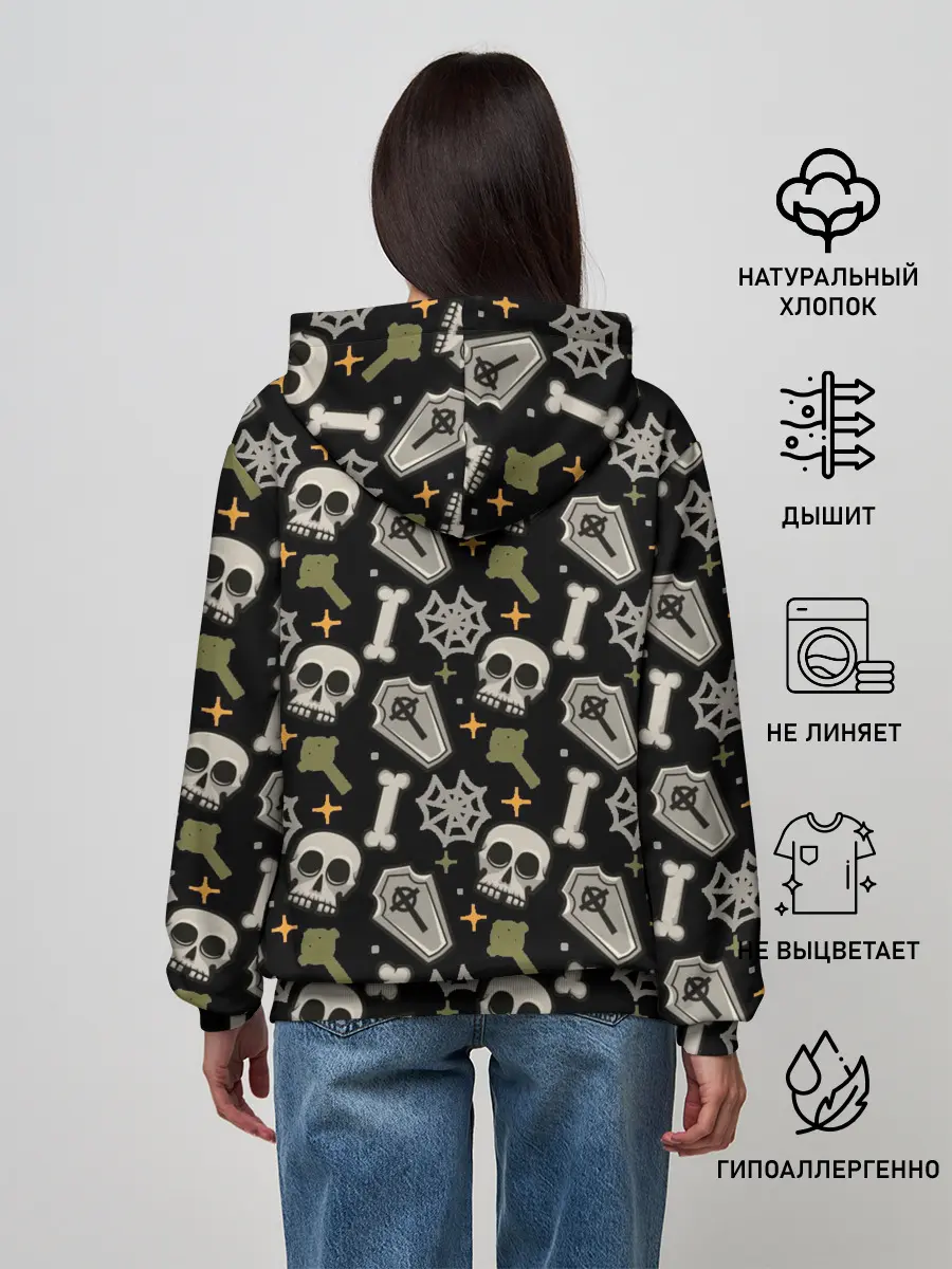 Женское худи / Patern Halloween 18